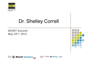 NCWIT 2012 Summit - Plenary 2 Slides