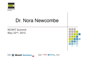 NCWIT 2012 Summit - Plenary 1 Slides