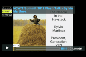 NCWIT 2012 Summit - Flash Talk, Sylvia Martinez