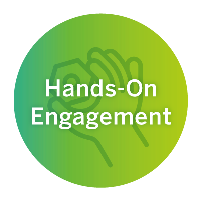 Hands-On Engagement Circle Icon