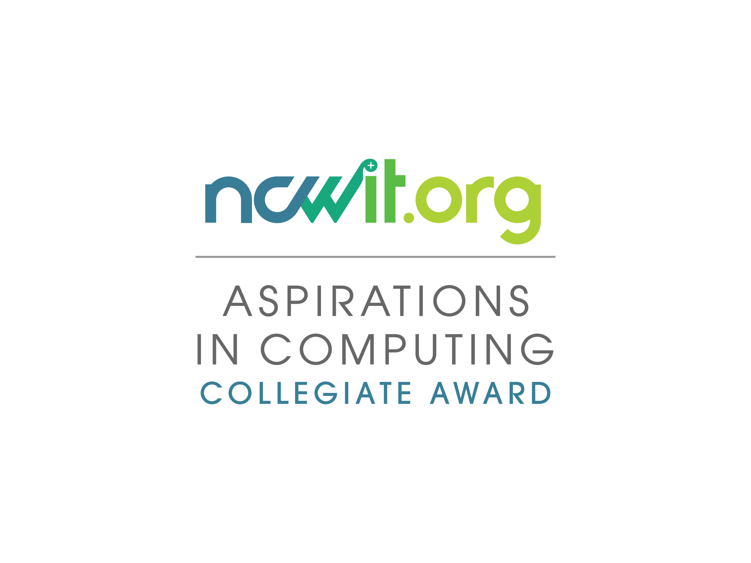 Centered and vertically aligned color logo for the ncwit.org | Aspirations in Computing Collegiate Award